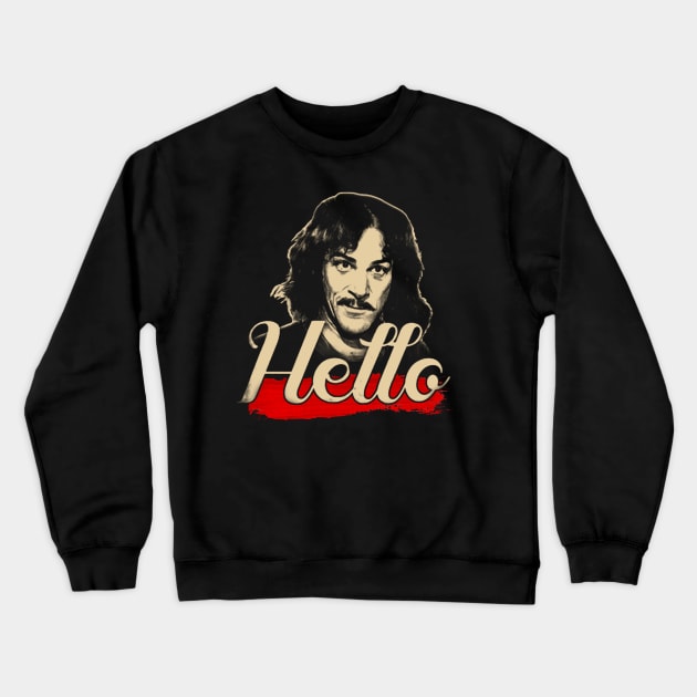 hello on red vintage design Crewneck Sweatshirt by Royasaquotshop